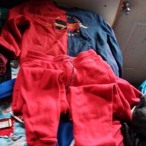 Tommy Hilfiger Red Women Sweatpants with Drawstring Waist